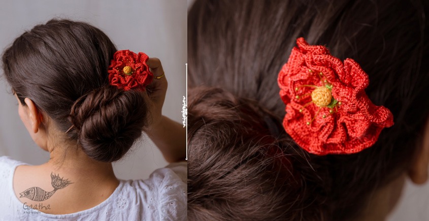 shop Hair Stick - Red Poppy 