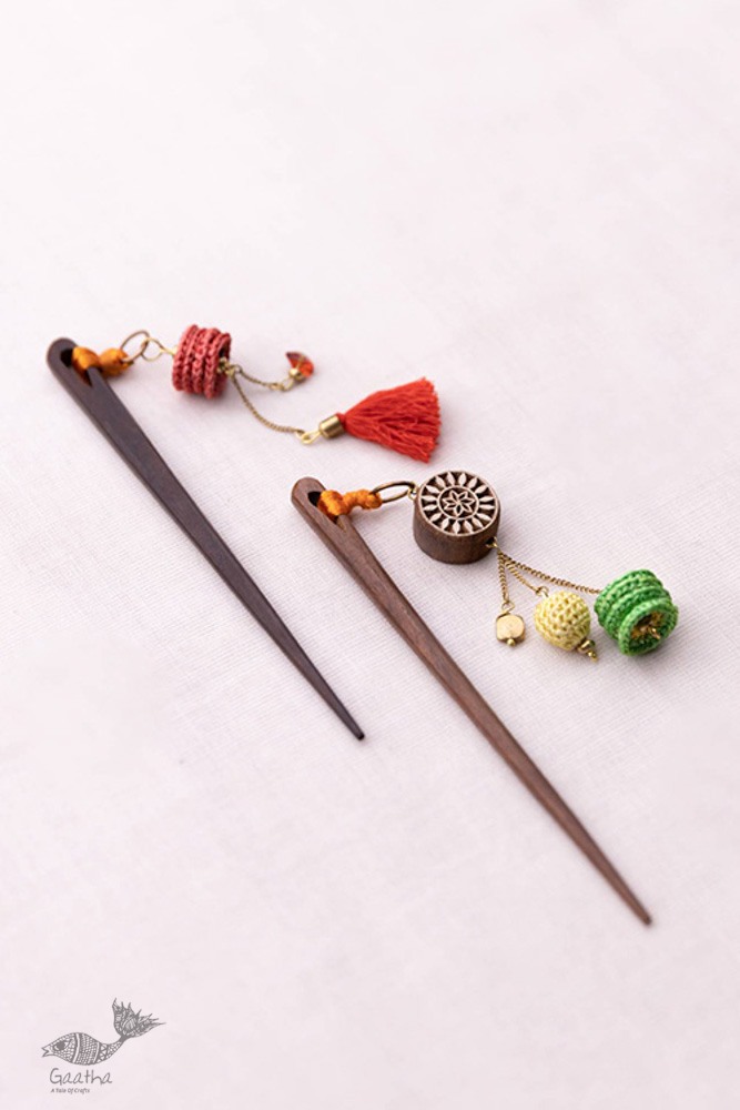 shop Crochet & Block Hair Sticks (Pair)