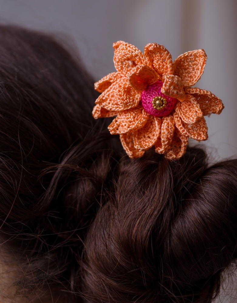 shop Hair Stick - Orange Camellia