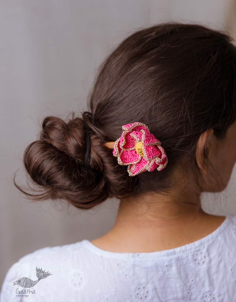 shop Hair Stick - Shimmer Pink Lotus