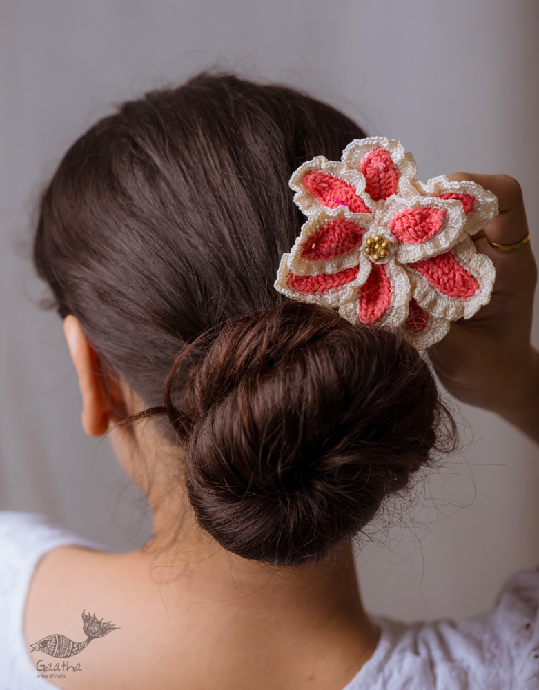 shop  Hairstick ~  Pink & White Petunia 