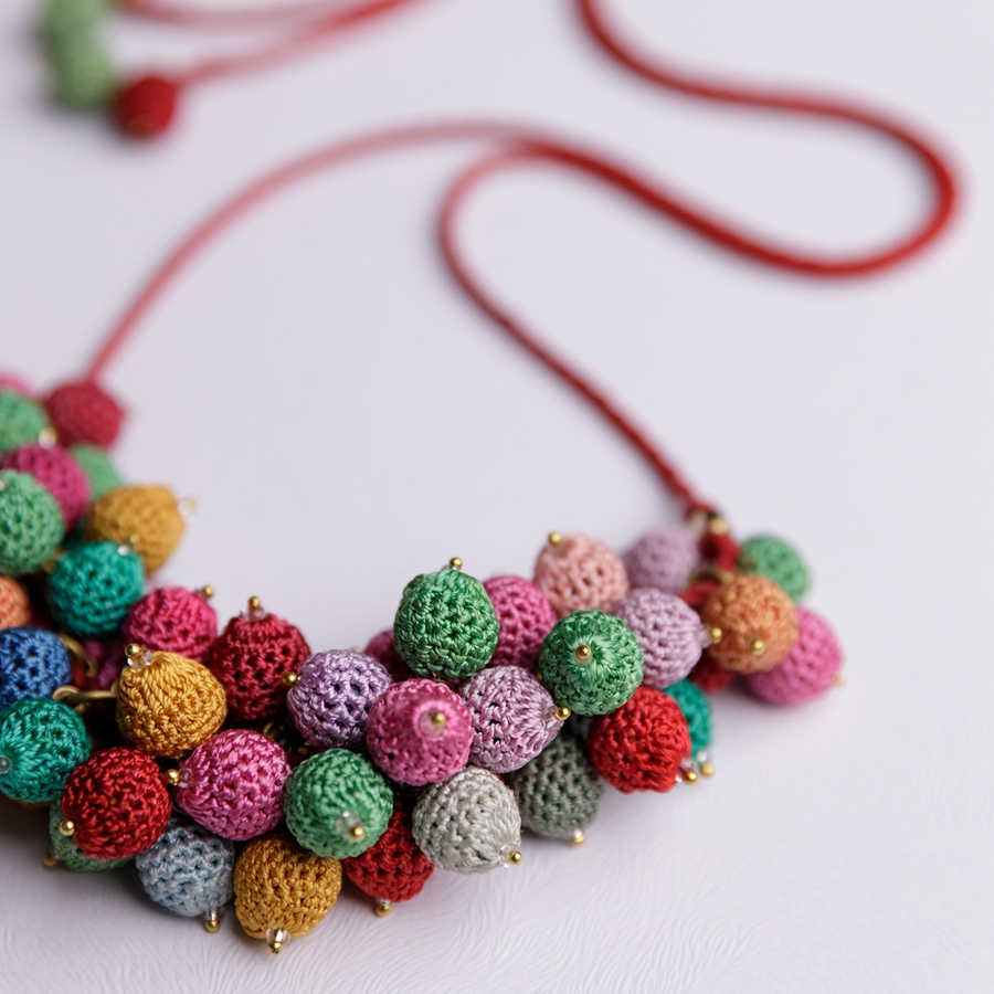 shop Crochet Necklace - Guldasta Necklace ~ Multicoloured