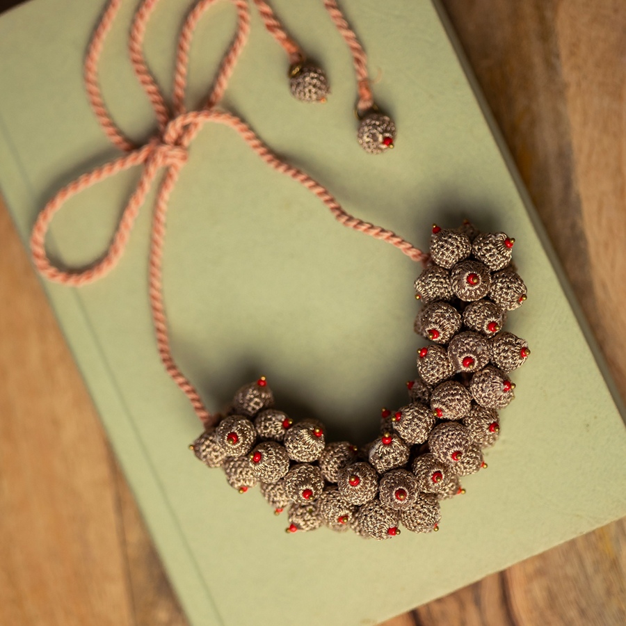 shop Crochet Necklace - Devi Necklace ~ Rose Gold