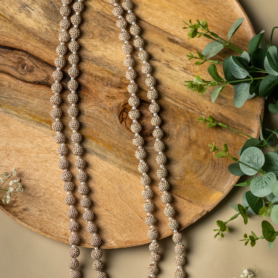 shop Crochet Necklace -  Vrishti ~ Rose Shimmer 