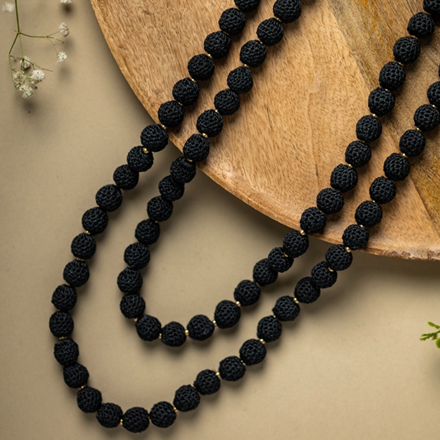 shop Crochet Necklace -  Vrishti ~ Black  