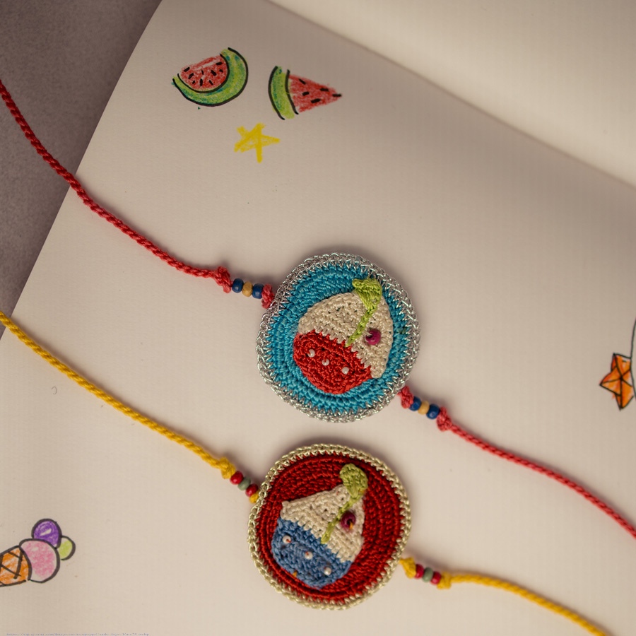 Handmade Colorful Boats Kids Rakhi