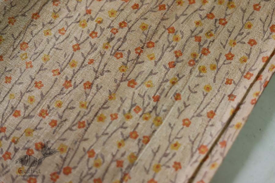 पद्मिनी . Padminī ❋ Tussar silk . Block Print Saree ❋ 21