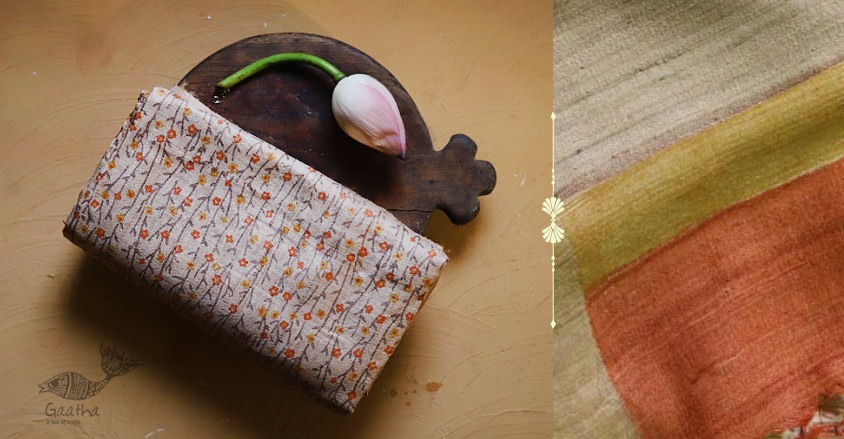 पद्मिनी . Padminī ❋ Tussar silk . Block Print Saree ❋ 21