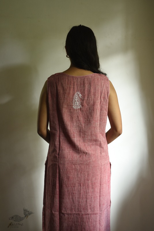 handloom Cotton chikankari Embroidered Kurti