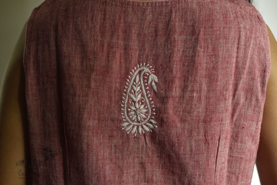 handloom Cotton chikankari Embroidered Kurti