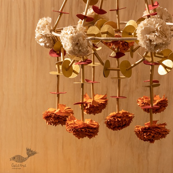 designer decorative Marigold flower hanging jhoomar