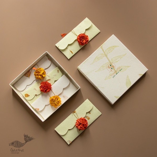 designer decorative Marigold flower Envelopes