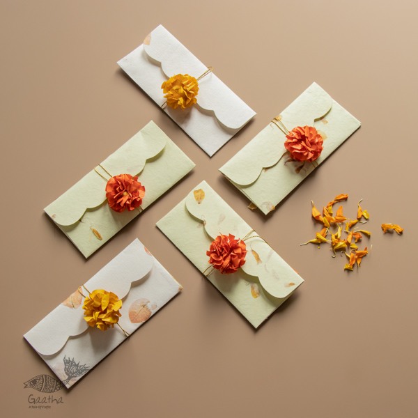 designer decorative Marigold flower Envelopes