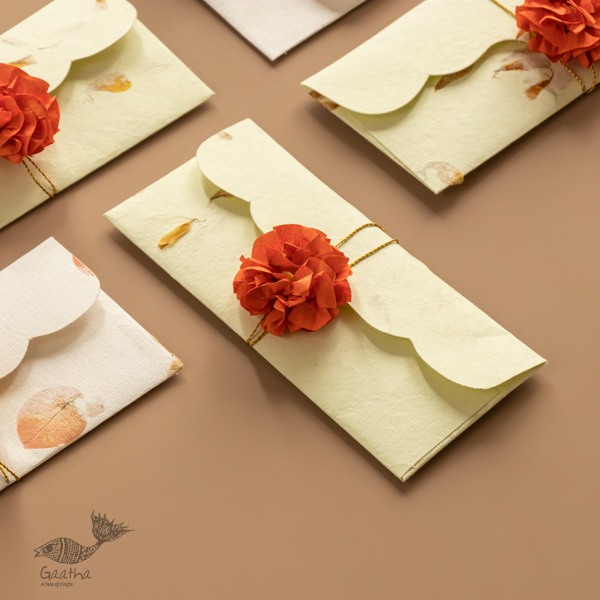 designer decorative Marigold flower Envelopes