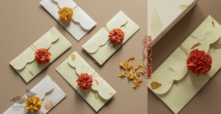 designer decorative Marigold flower Envelopes