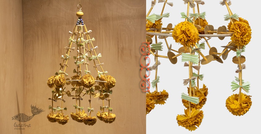 designer decorative Marigold flower hanging jhoomar