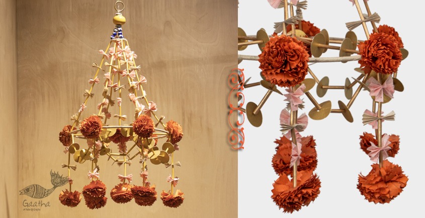 designer decorative Marigold flower hanging jhoomar