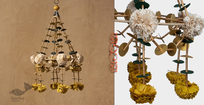 designer decorative Marigold flower hanging jhoomar