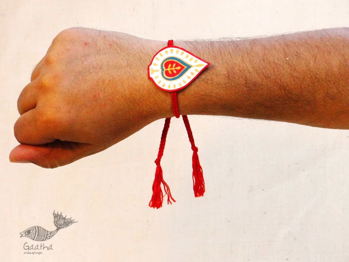 designer handmade fiber paper Rakhi