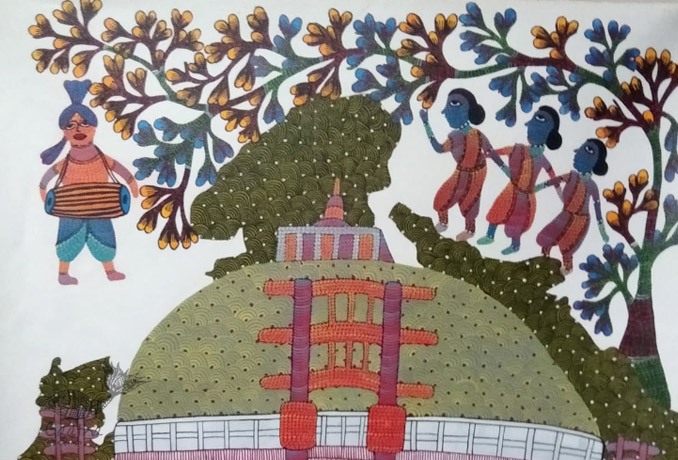 tribal gond painting- Festival Celebration