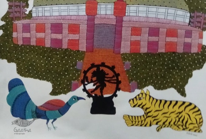 tribal gond painting- Festival Celebration