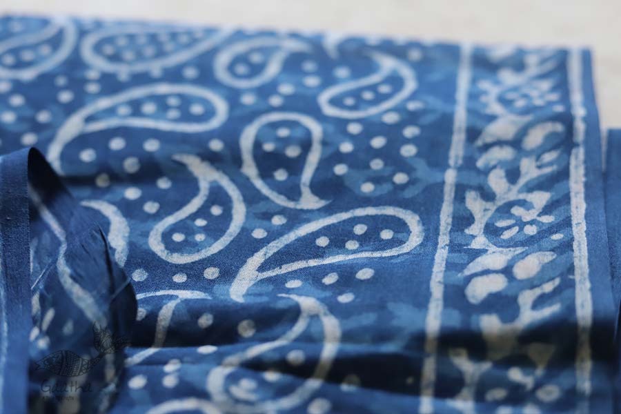 अश्विन ✻ Indigo Dabu ✻ Cotton Saree - 18