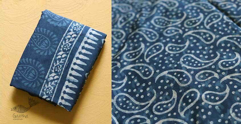 अश्विन ✻ Indigo Dabu ✻ Cotton Saree - 18