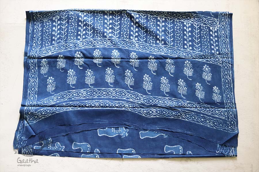 अश्विन ✻ Indigo Dabu ✻ Cotton Saree - 20