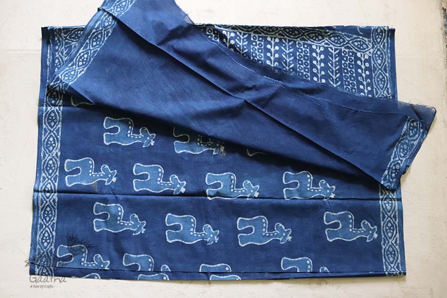 अश्विन ✻ Indigo Dabu ✻ Cotton Saree - 20