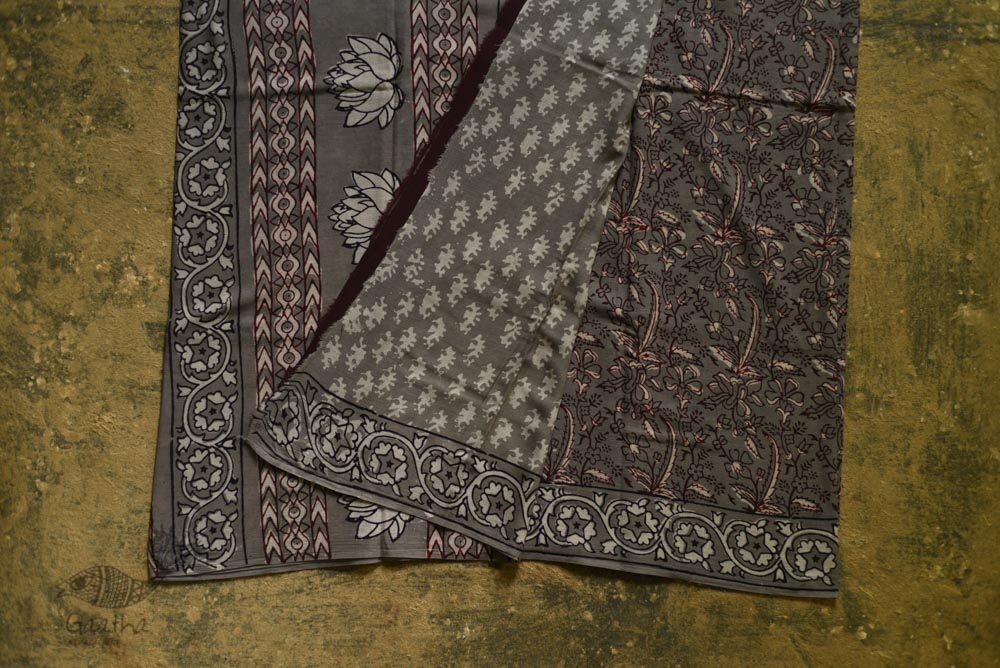 shop dabu hand block printed cotton saree