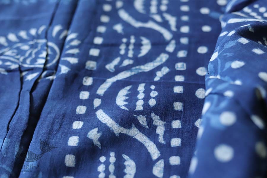 अश्विन ✻ Indigo Dabu ✻ Cotton Saree - 21