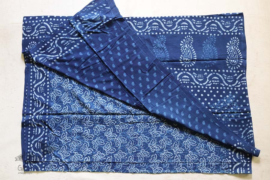 अश्विन ✻ Indigo Dabu ✻ Cotton Saree - 21