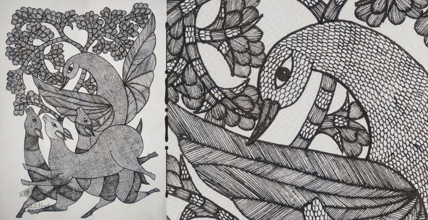 Gond art india - bird