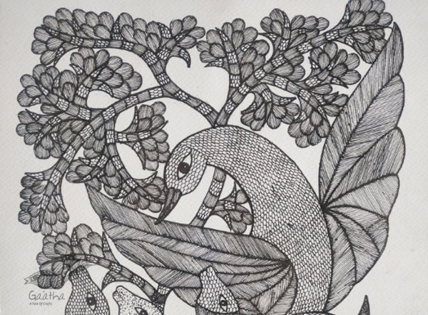 Gond art india - bird