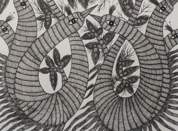 Gond art - peacock