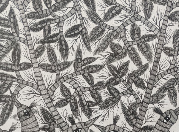 Gond art - peacock
