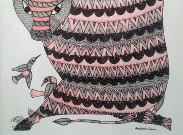 Gond Art- cow