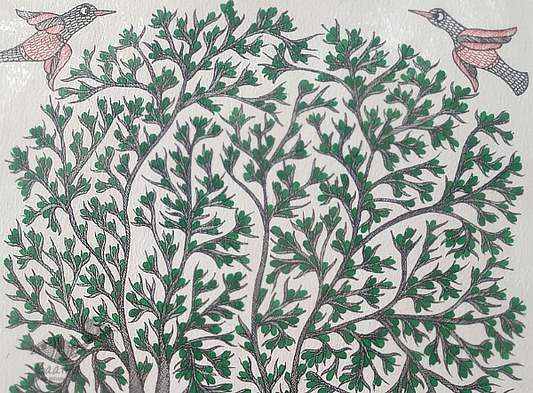 Gond art india - Pigeon 