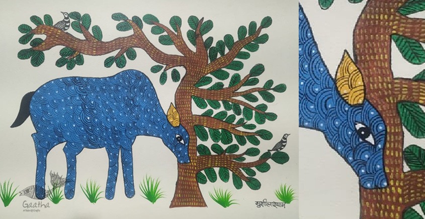 Gond Painting - indian art Deer