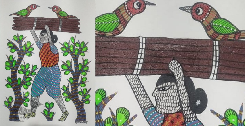Gond Painting - indian art Village Women