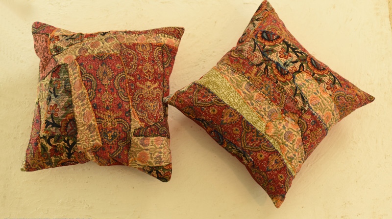 shop applique and embroidered cushion cover