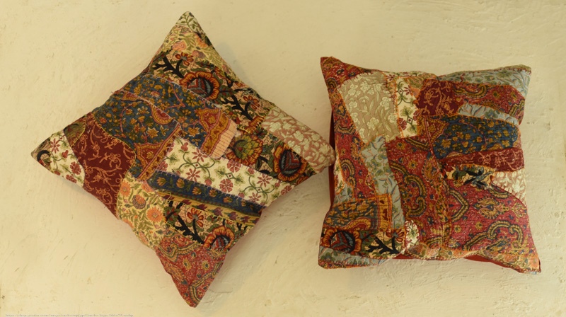 shop applique and embroidered cushion cover
