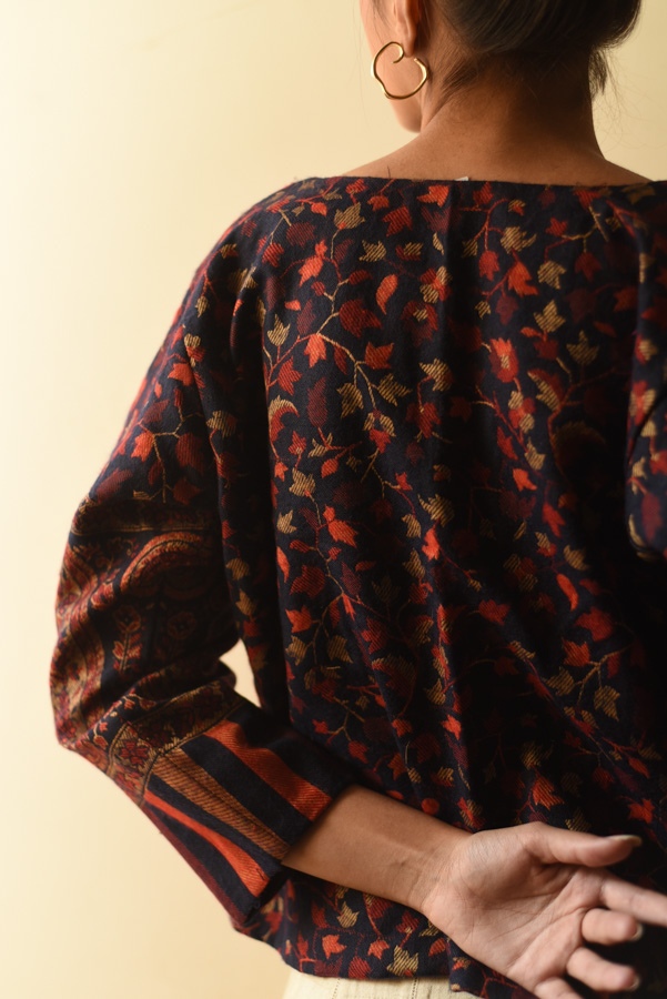 shop stitched woolen Navy Blue Jacket