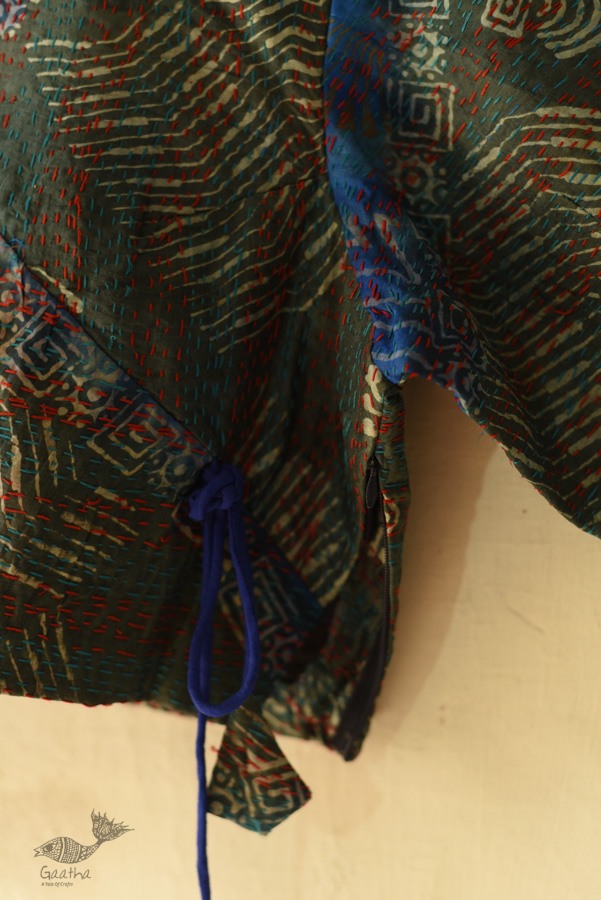 kantha silk blouse stitched