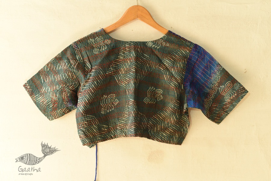 kantha silk blouse stitched