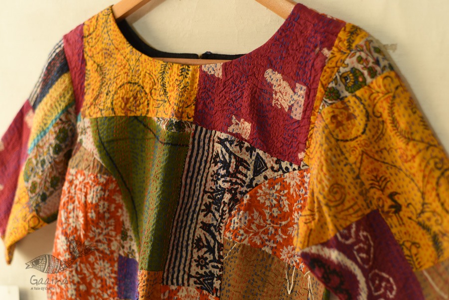 Kantha Embroidered Silk Stitched Blouse