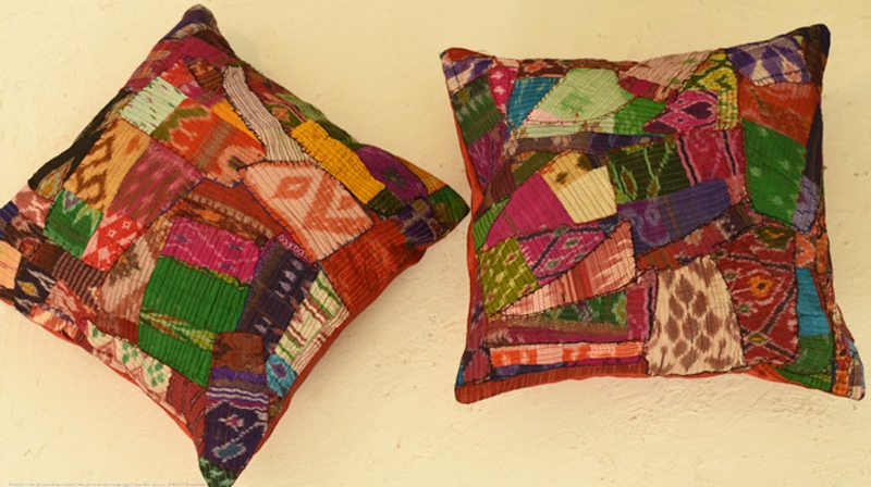 shop applique and embroidered cushion cover