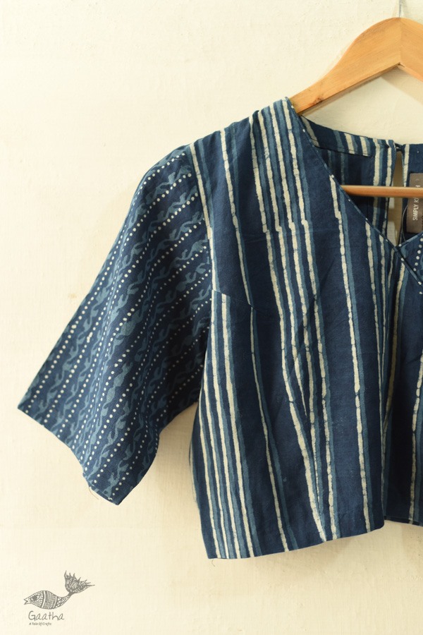 Dabu Block Printed Stitched Cotton Blouse