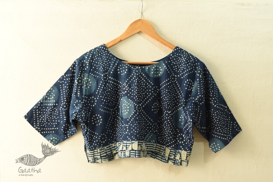 Dabu Block Printed Stitched Cotton Blouse
