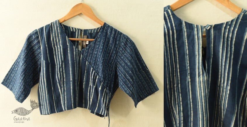 Dabu Block Printed Stitched Cotton Blouse